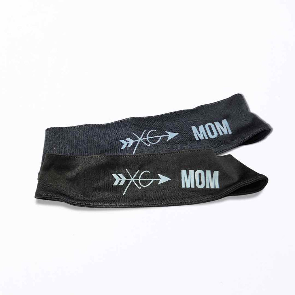 Stylish polyester headband with the words "XC Mom" printed on it with a secure silicone grip. Ideal gift for XC moms and sport enthusiasts. 