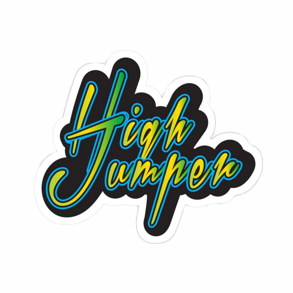 I Track and Field Sticker - art design running athletics accessories decal graphic High jumper jump field events  water bottle Sticker