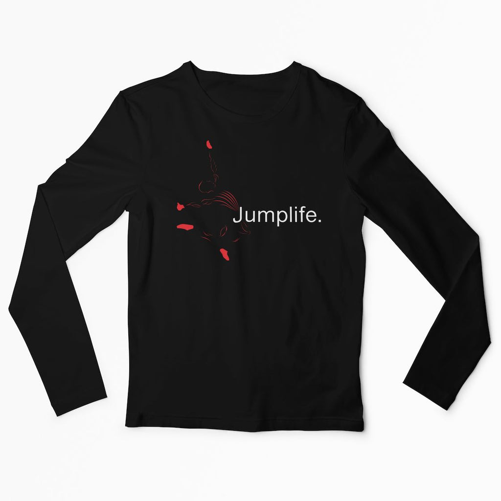 I Track And Field Woman’s apparel men’s apparel T-shirt unisex loungewear fitness gear sportswear black high jumper jump life athlete clothing clothes shirts tops active wear long sleeve