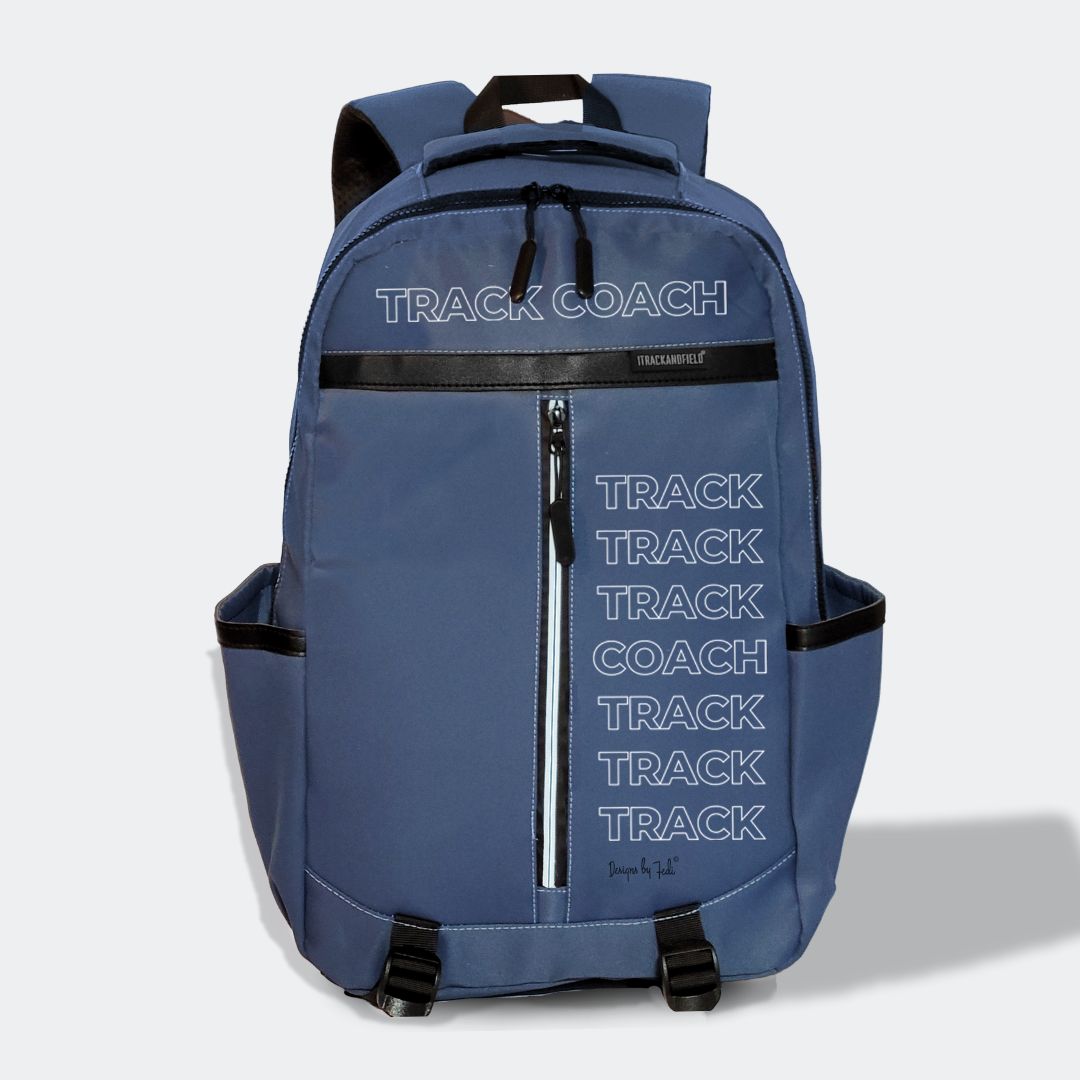 Track Coach Backpack — Coaching Bag for Meet Day Storm Blue / Yes
