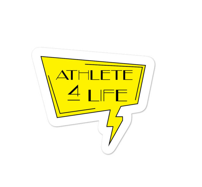 I Track and Field athletics sports gear athlete running sticker design art accessories decal laptop water bottle hydro flask Sticker run sports gear workout fitness motivational motivation state law move over for faster athletes speed compete competitive competition graphics athletes 4 life yellow