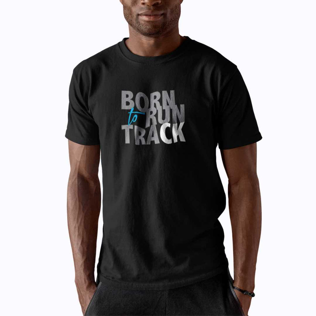 I Track And Field Women’s apparel men’s apparel T-shirt unisex loungewear fitness gear sportswear black clothing clothes shirts tops active wear short sleeve Born to run track  T-Shirt graphic tee