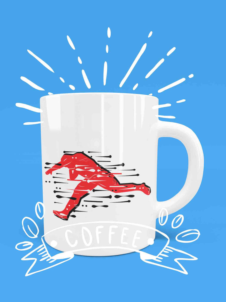 I track and field athletics Coffee cup mug fitness gear track field coffee tea shot putter male red  graphic drinks drink ware kitchen ware dishes