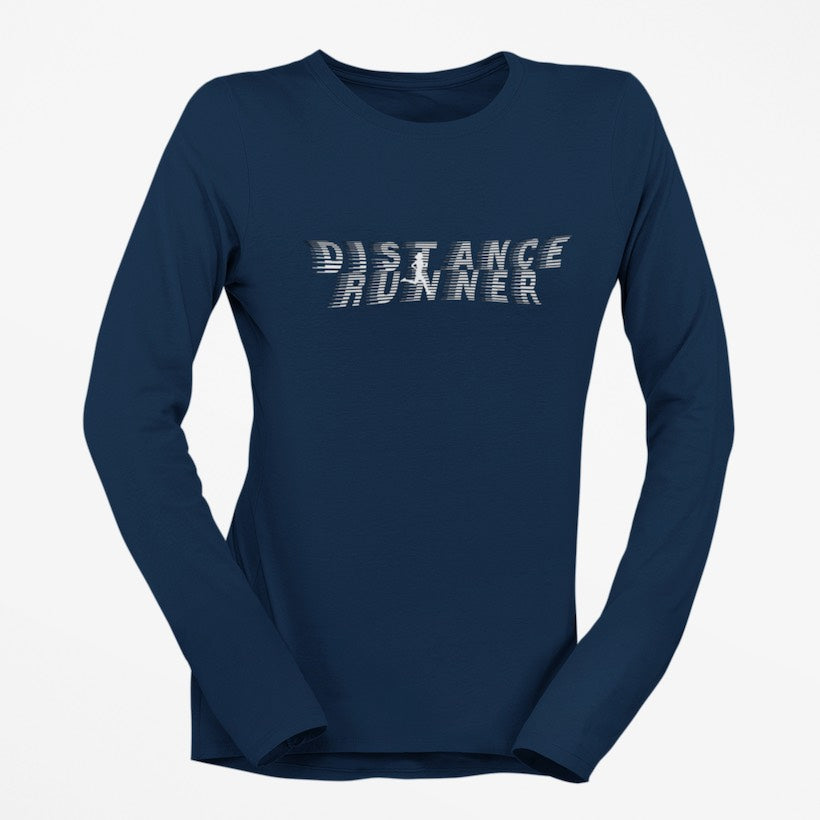 I Track And Field Women’s  apparel men’s apparel T-shirt unisex loungewear fitness gear sportswear blue distance runner clothing clothes shirts tops active wear long sleeve