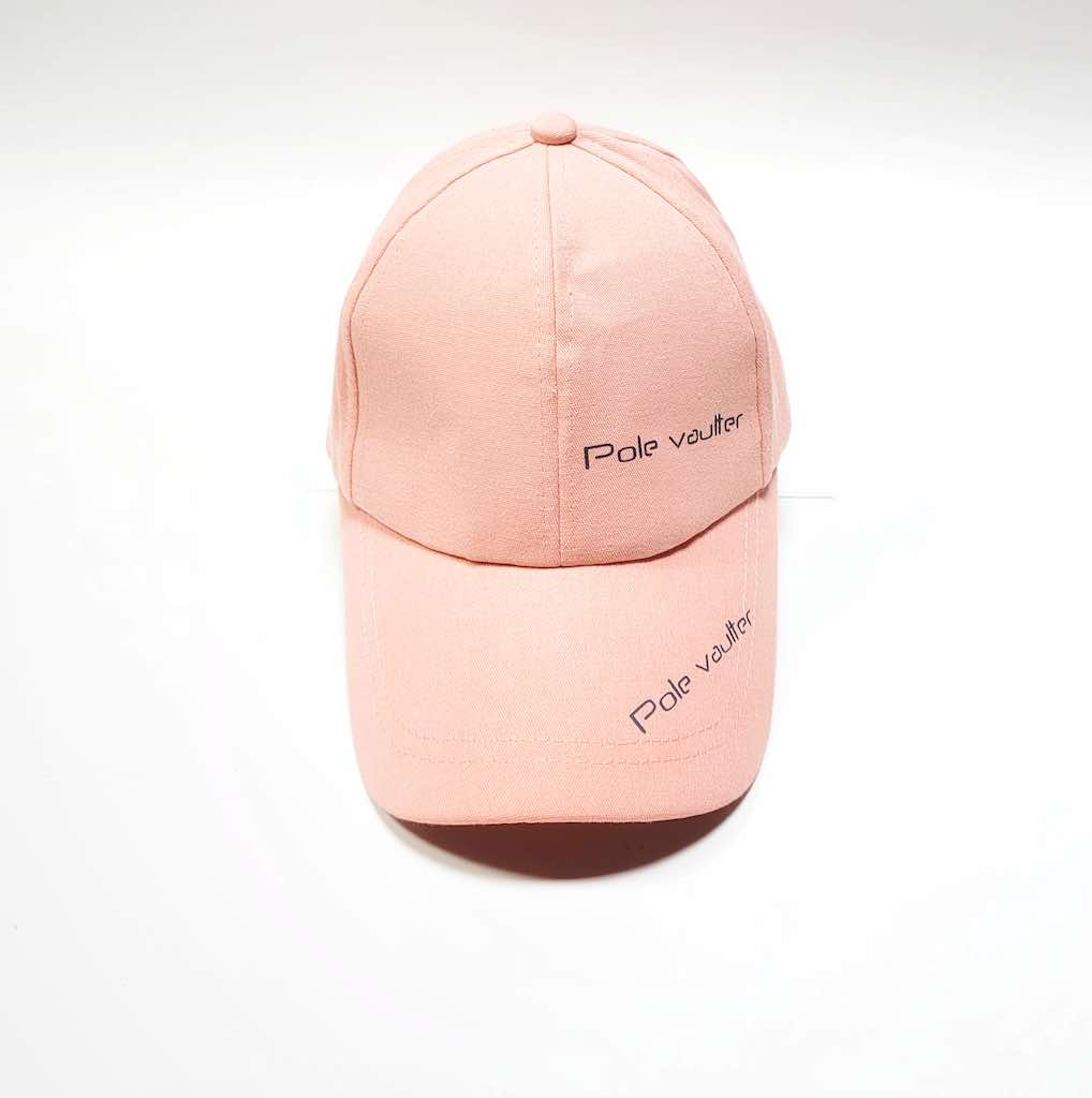 Baseball style cap for POLE VAULTERS. COLOR: PINK
