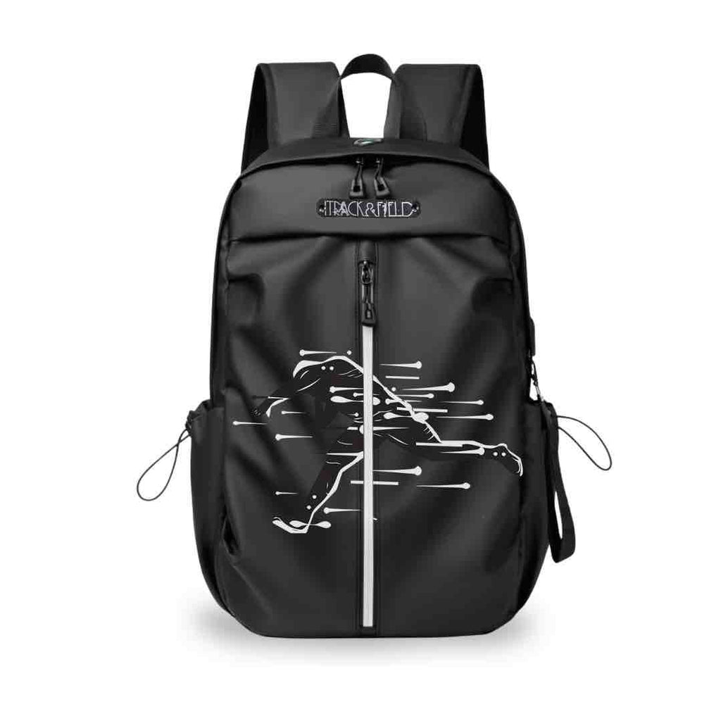 Men's shot put event backpack and sports equipment
