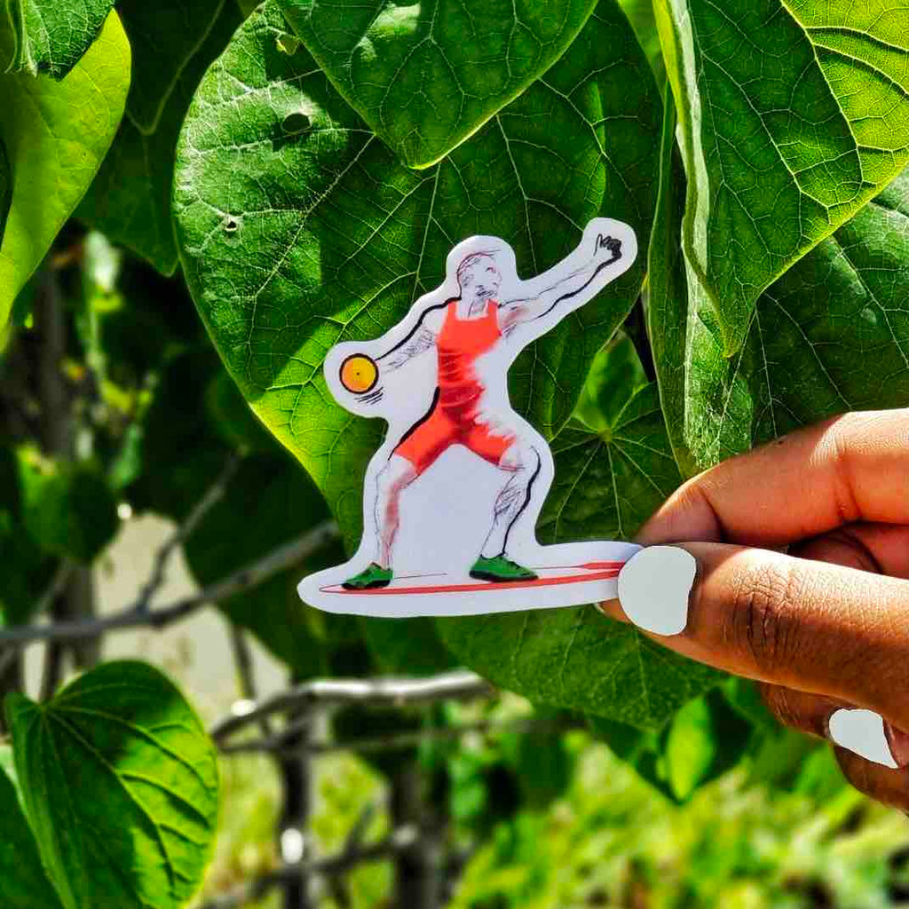 discus throwing sticker