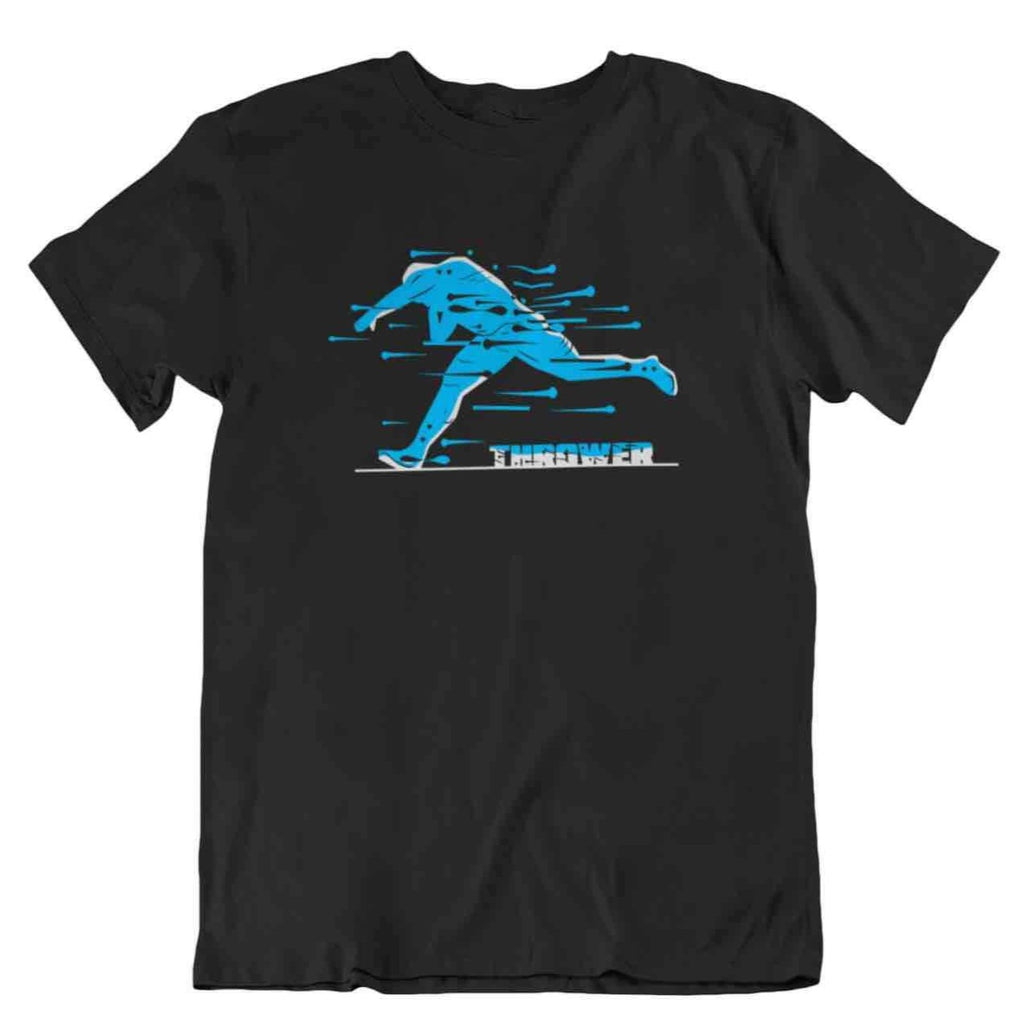 I Track And Field apparel men’s apparel T-shirt lounge wear fitness gear sportswear  athlete clothing clothes shirts tops active wear short shot put throwing thrower throw  black