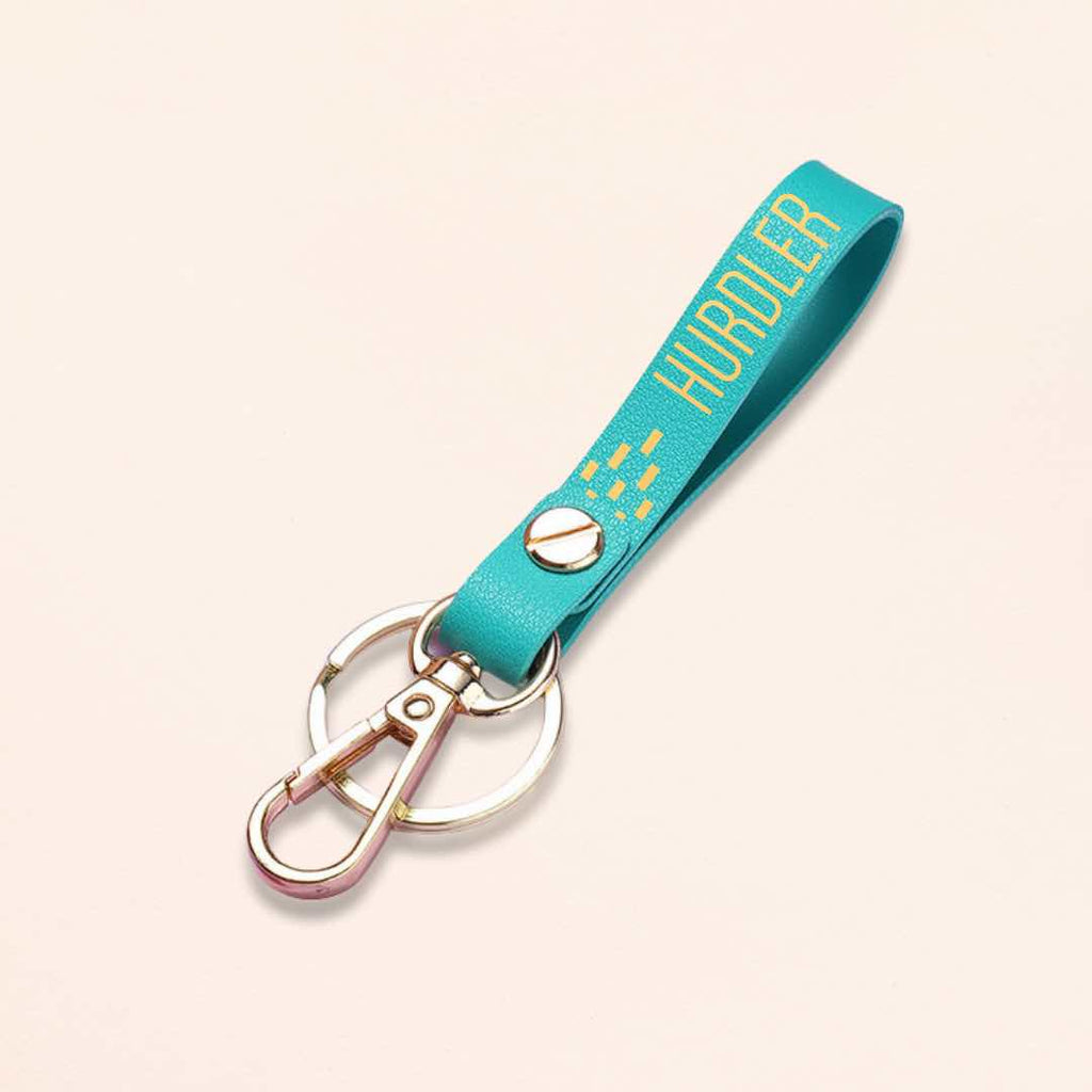 Sports fan keychain Hurdler